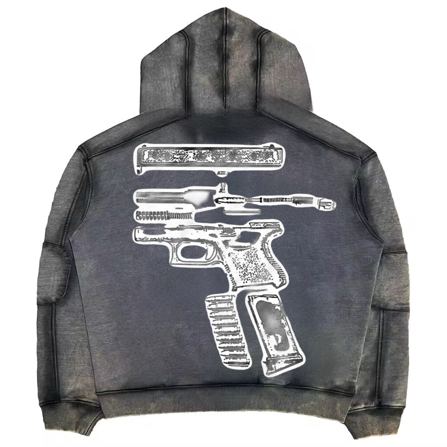 (NEW) ME MYSELF N MY FYE ACID GREY ZIP-UP